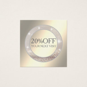 Luminous shiny glittery simple discount card
