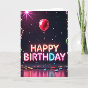 Luminous Star Birthday Card
