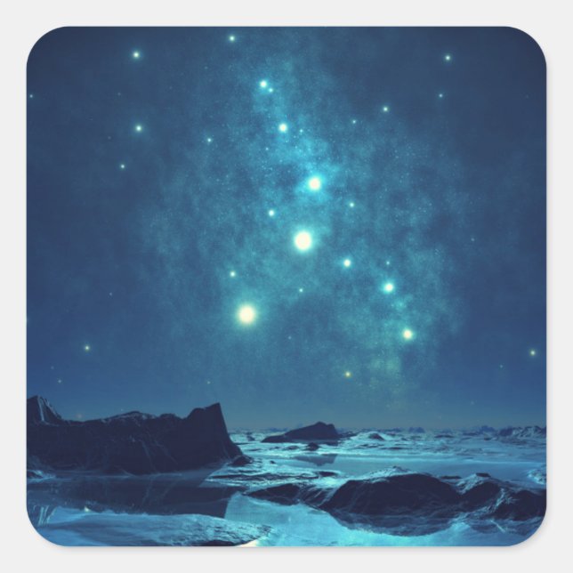 Luminous Stars Square Sticker (Front)