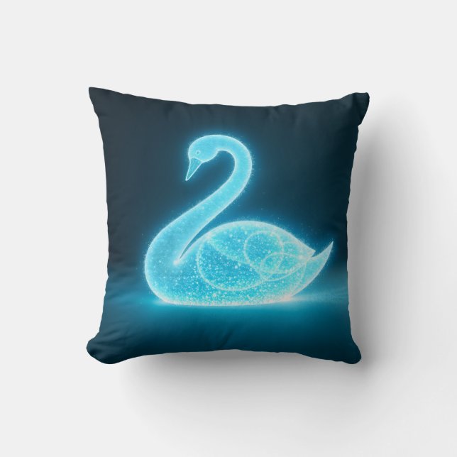 Luminous Swan  Cushion (Front)