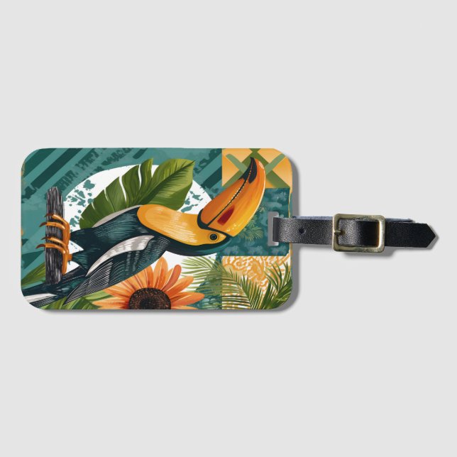 Luminous Tukan in tropical harmony Luggage Tag (Front Horizontal)