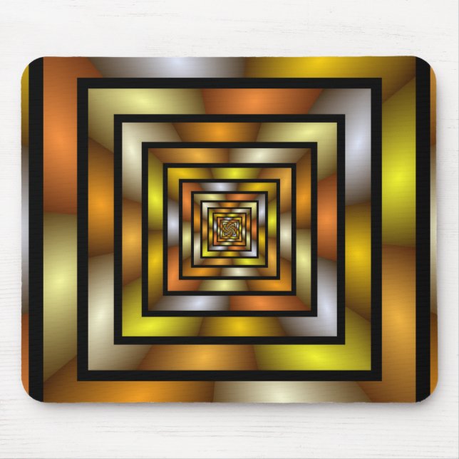 Luminous Tunnel Colorful Trippy Fractal Graphic Mouse Pad (Front)