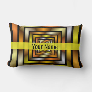 Luminous Tunnel Colourful Graphic Art Pattern Name Lumbar Cushion