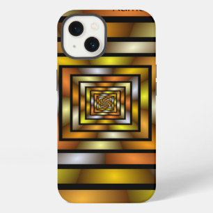 Luminous Tunnel Colourful Graphic Fractal Art Name iPhone Case