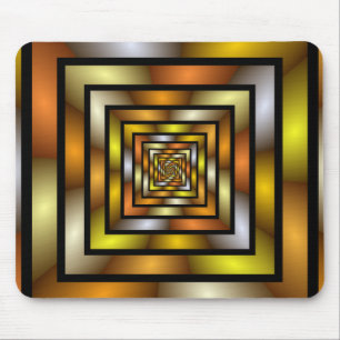 Luminous Tunnel Colourful Graphic Fractal Pattern Mouse Pad