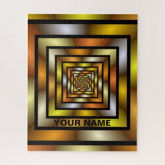 Luminous Tunnel Colourful Graphic Pattern Name Jigsaw Puzzle (Vertical)