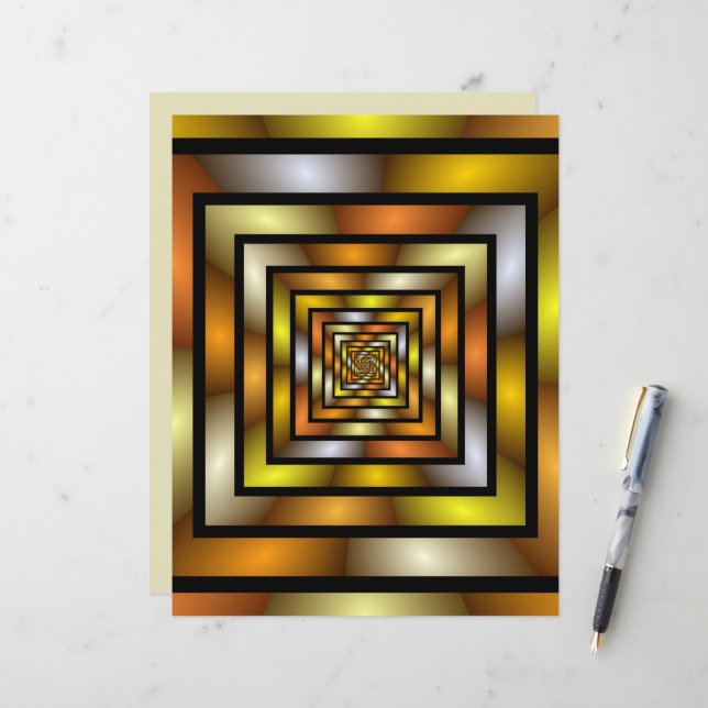 Luminous Tunnel Colourful Trippy Fractal Graphic (Front/Back In Situ)