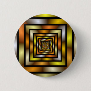 Luminous Tunnel Colourful Trippy Fractal Graphic 6 Cm Round Badge
