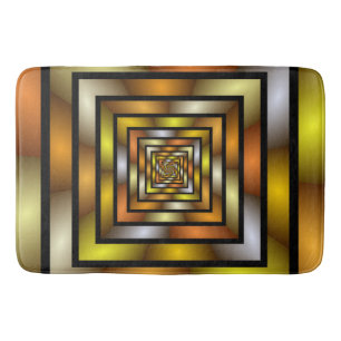 Luminous Tunnel Colourful Trippy Fractal Graphic Bath Mat