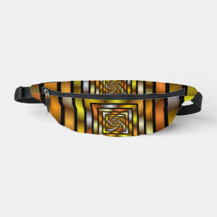 Luminous Tunnel Colourful Trippy Fractal Graphic Bum Bags