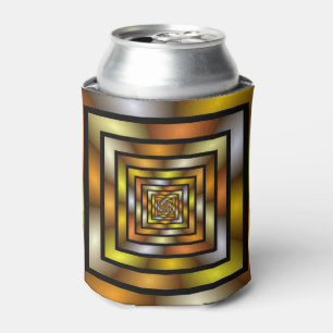 Luminous Tunnel Colourful Trippy Fractal Graphic Can Cooler