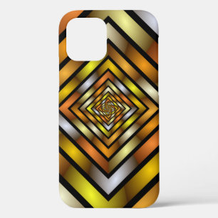 Luminous Tunnel Colourful Trippy Fractal Graphic iPhone 12 Case