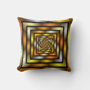 Luminous Tunnel Colourful Trippy Fractal Graphic Cushion