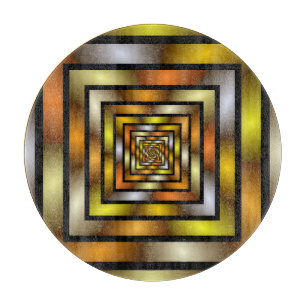 Luminous Tunnel Colourful Trippy Fractal Graphic Cutting Board