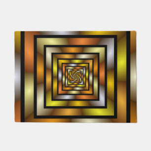 Luminous Tunnel Colourful Trippy Fractal Graphic Doormat