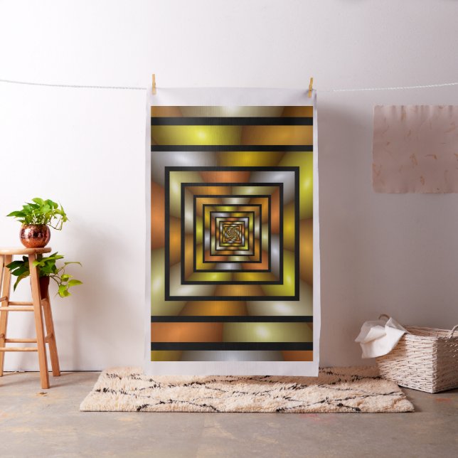 Luminous Tunnel Colourful Trippy Fractal Graphic Fabric (In Situ)