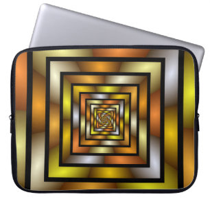 Luminous Tunnel Colourful Trippy Fractal Graphic Laptop Sleeve