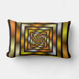 Luminous Tunnel Colourful Trippy Fractal Graphic Lumbar Cushion