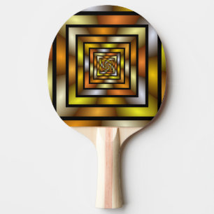 Luminous Tunnel Colourful Trippy Fractal Graphic Ping Pong Paddle
