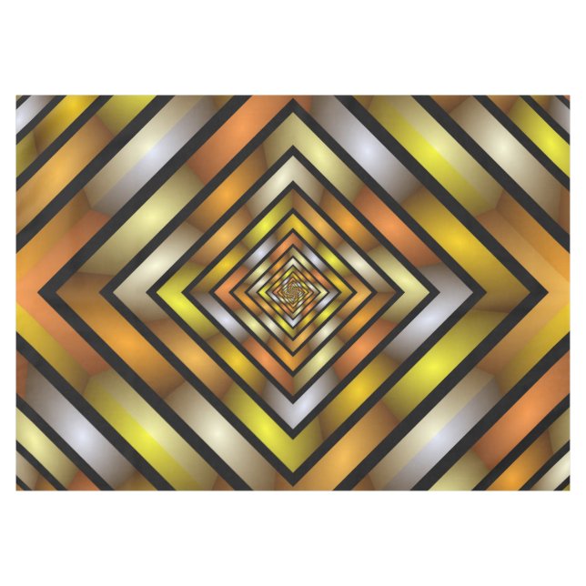Luminous Tunnel Colourful Trippy Fractal Graphic Tablecloth (Front (Horizontal))