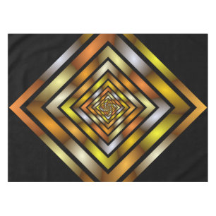 Luminous Tunnel Colourful Trippy Fractal Graphic Tablecloth