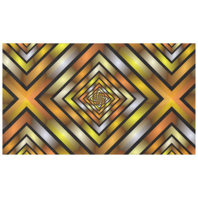 Luminous Tunnel Colourful Trippy Fractal Graphic Tablecloth (Front (Horizontal))