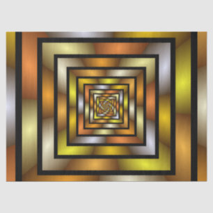 Luminous Tunnel Colourful Trippy Fractal Graphic Tissue Paper