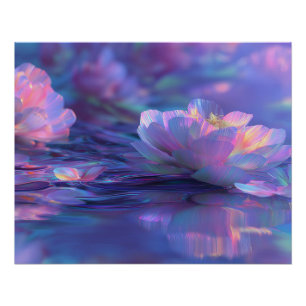 Luminous Water Lilies Poster