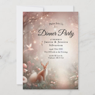 Luminous Woodland Realm of Sparkle and Bloom Invitation