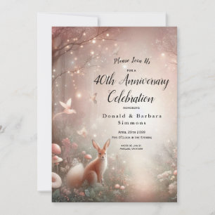 Luminous Woodland Realm of Sparkle and Bloom Invitation