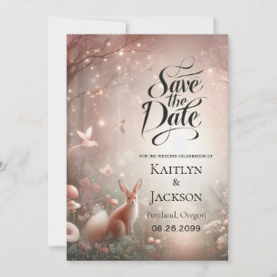 Luminous Woodland Realm of Sparkle and Bloom Save The Date