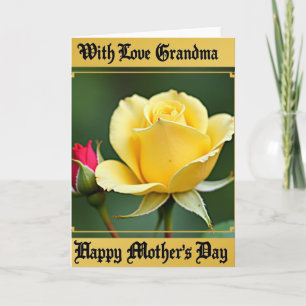 Luminous Yellow Bloom Mothers Card