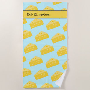 Lump of Cheese - Personalise with Name / Initial Beach Towel