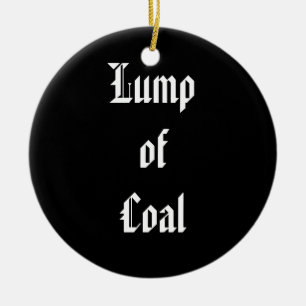 Lump of Coal Ceramic Ornament