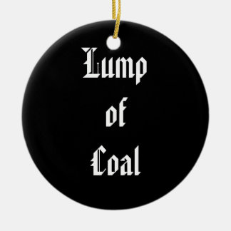 Lump of Coal Ceramic Ornament