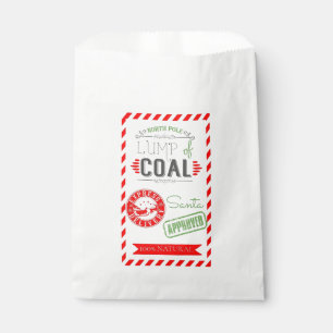 lump of coal Christmas party joke gift Favour Bag