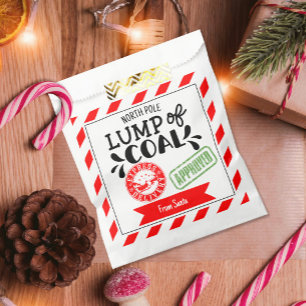 Lump of Coal funny Christmas party secret Santa Favour Bag