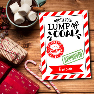 Lump of Coal funny funky Christmas greetings Card