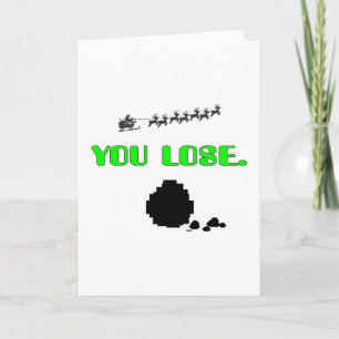 Lump Of Coal-You Lose Holiday Card