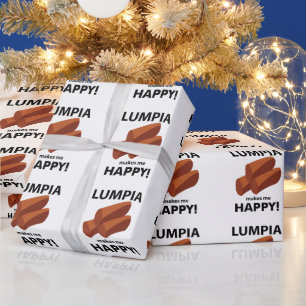 Lumpia Makes Me Happy Lumpia Wrapping Paper