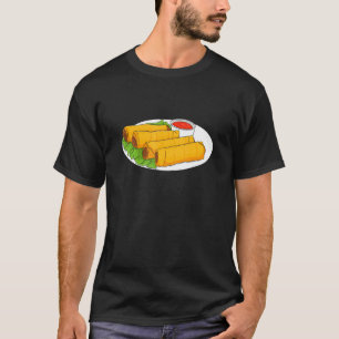 Lumpia Rools  Women Filipino Spring Roll Foodie T-Shirt