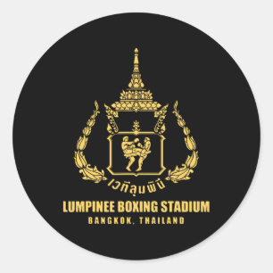 Lumpinee Boxing Stadium Bangkok Thailand Muay Thai Classic Round Sticker
