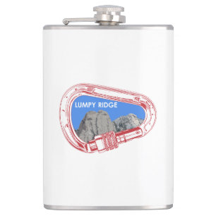 Lumpy Ridge Rock Climbing Carabiner Hip Flask