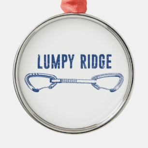 Lumpy Ridge Rock Climbing Quickdraw Metal Ornament