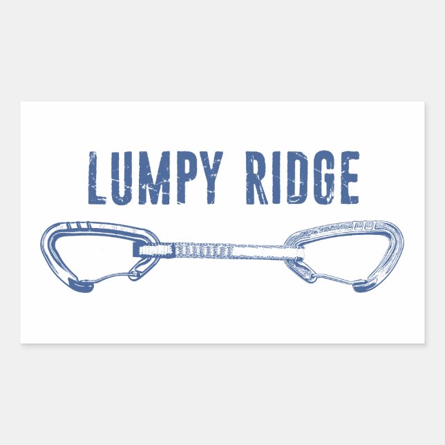 Lumpy Ridge Rock Climbing Quickdraw Rectangular Sticker (Front)