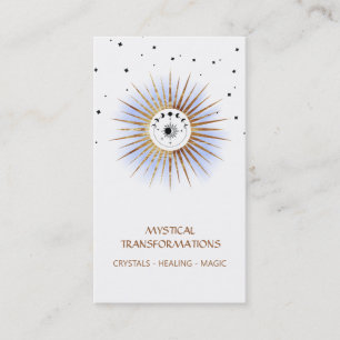 *~* Luna Celestial Lunar Moon Magic Boho Light Business Card