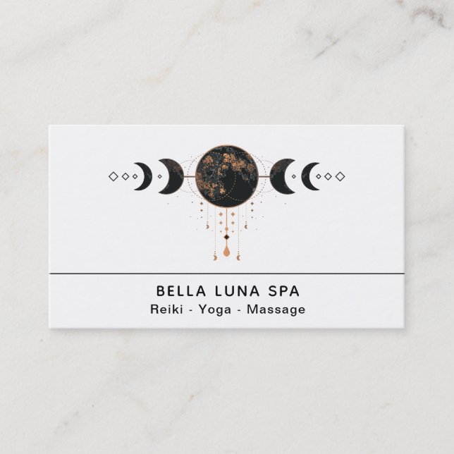 *~* Luna Cosmos Moon Moons Universe Shaman Business Card (Front)