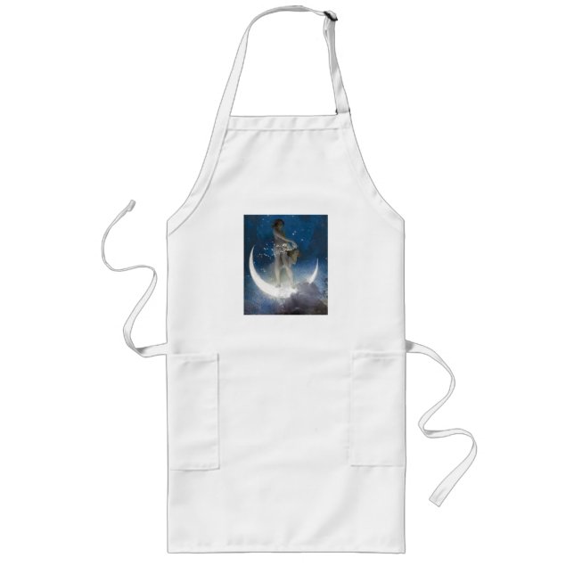 Luna Goddess at Night Scattering Stars Long Apron (Front)