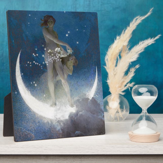 Luna Goddess at Night Scattering Stars Plaque (Side)