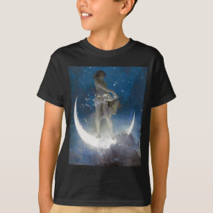 Luna Goddess at Night Scattering Stars T-Shirt